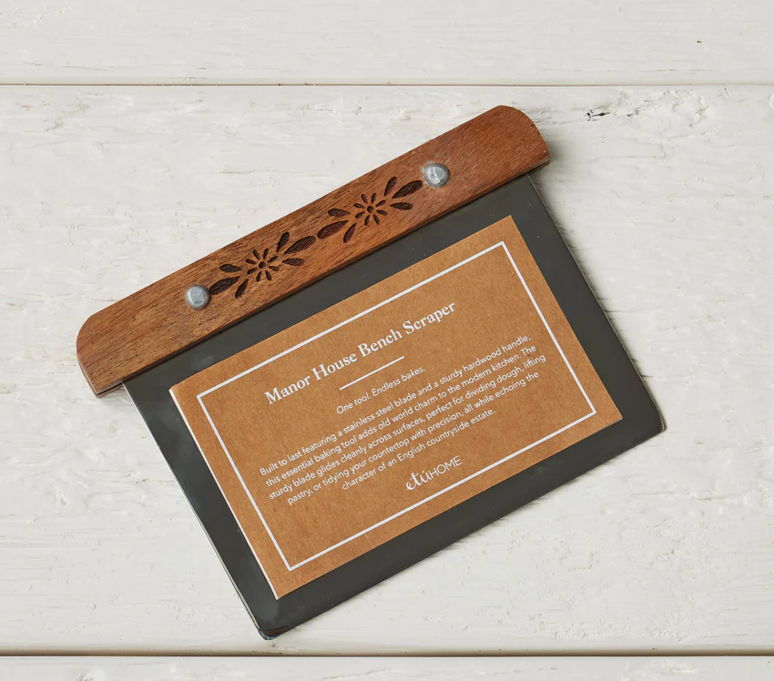 Bench Scraper with Wood Handle