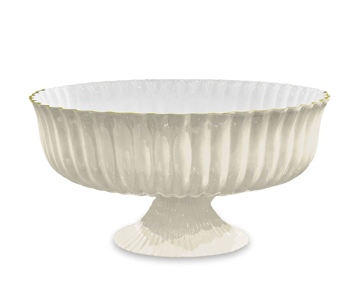 Vienna Large Centerpiece/Punchbowl - Cream and White
