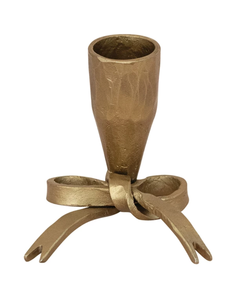 Brass Bow Shaped Taper Holder