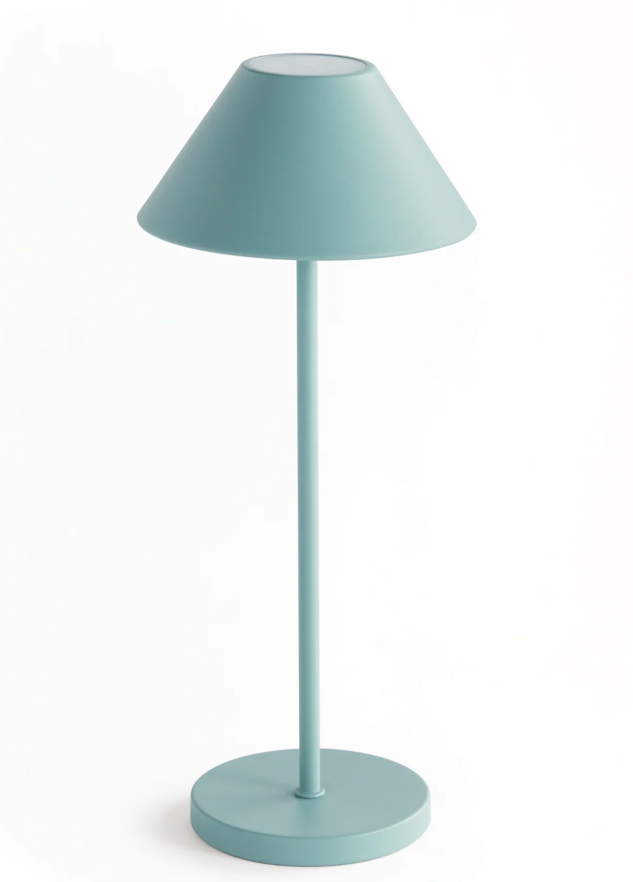 14" Cordless LED Lamp, Seafoam