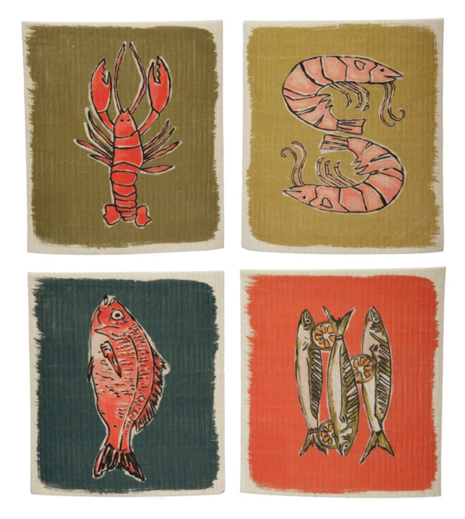 Sponge Cloth Sea Life - Assorted