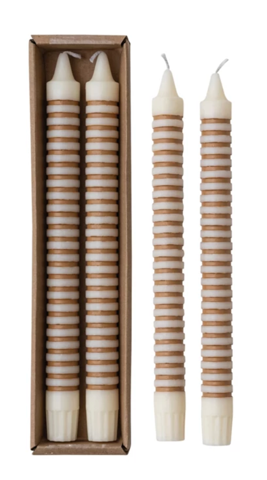 Striped Taper Candles