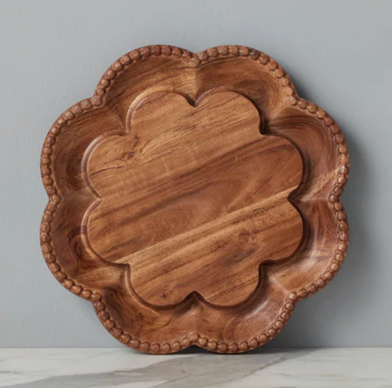 Vintage English Bread Board Scalloped