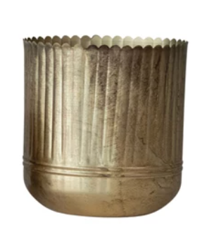 10.5" Metal Ribbed Planter