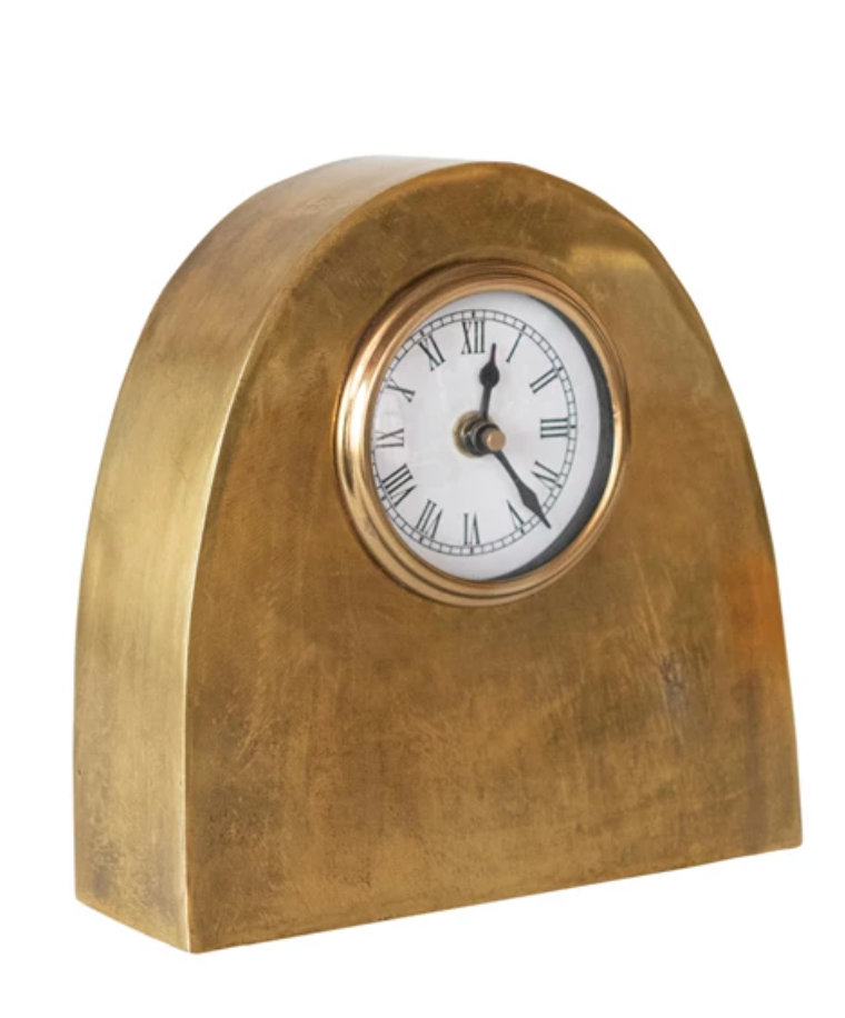Arched Brass Mantel Clock