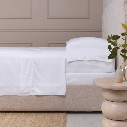 Bamboo Sateen Sheet Set - King, White
