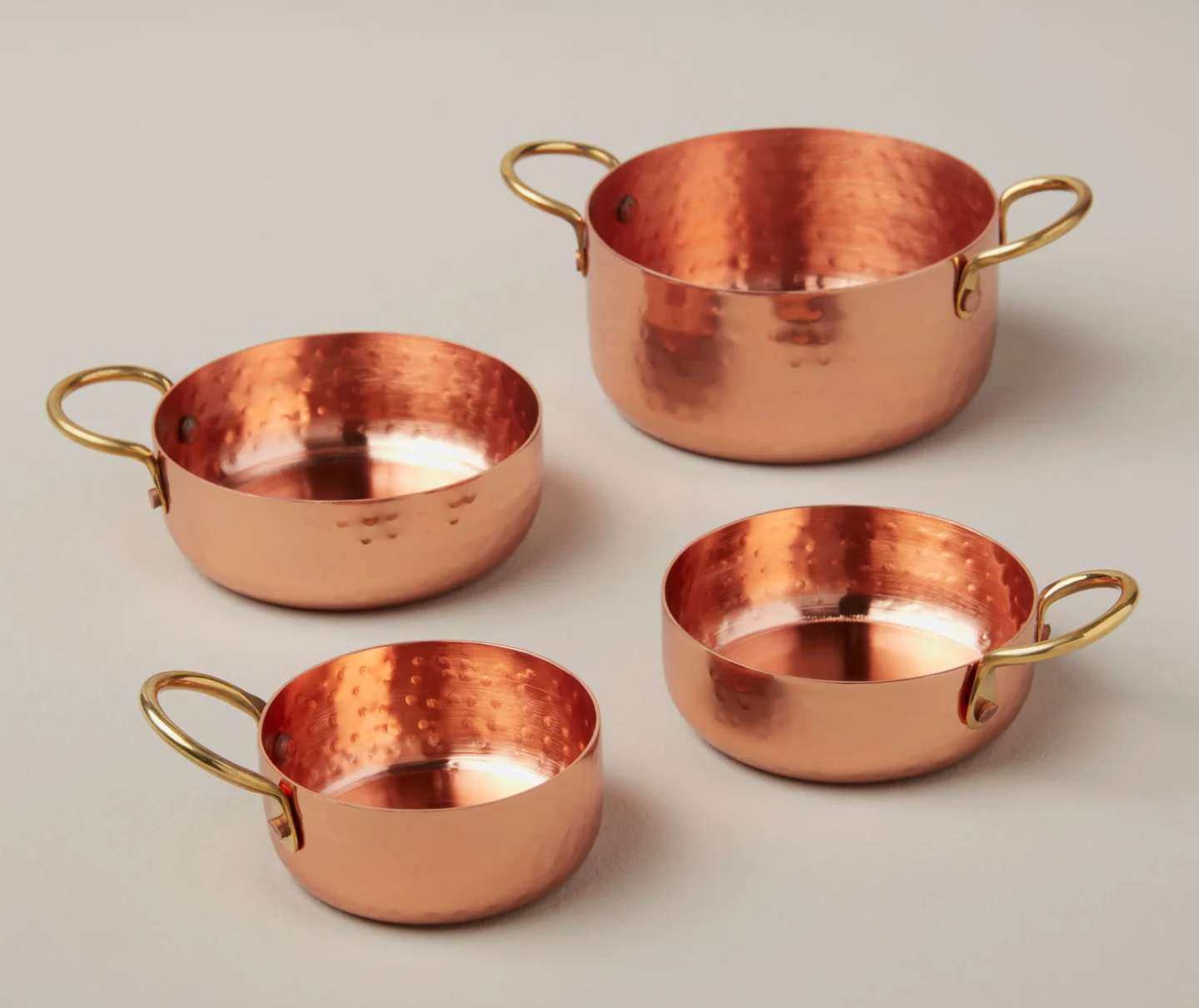 Copper Measuring Cups - Set of 4