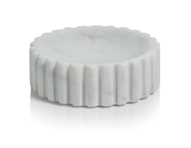 Fluted Marble Soap Dish