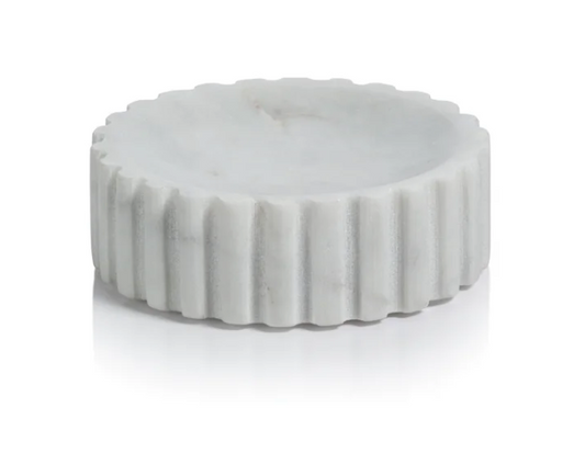 Fluted Marble Soap Dish