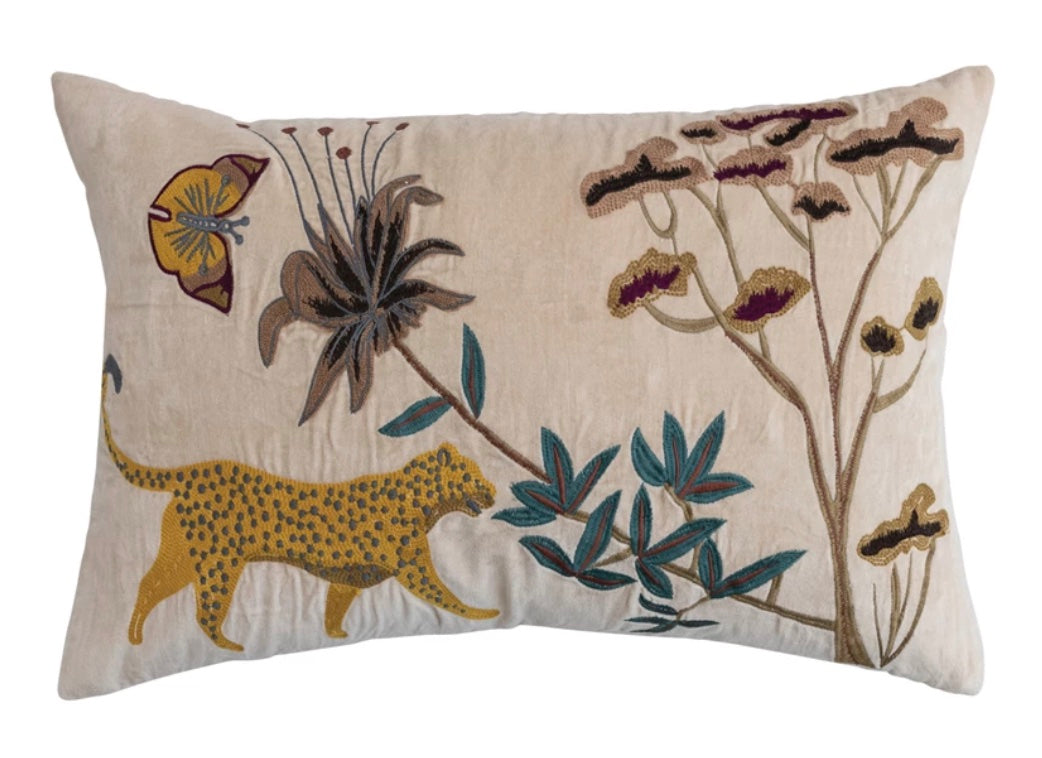 24x16" Velvet Flora Lumbar Pillow
