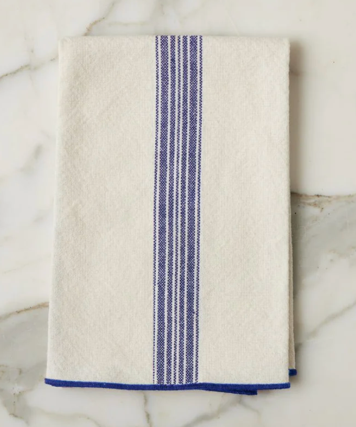 Dinner Napkins Navy Blue Stripe / 4