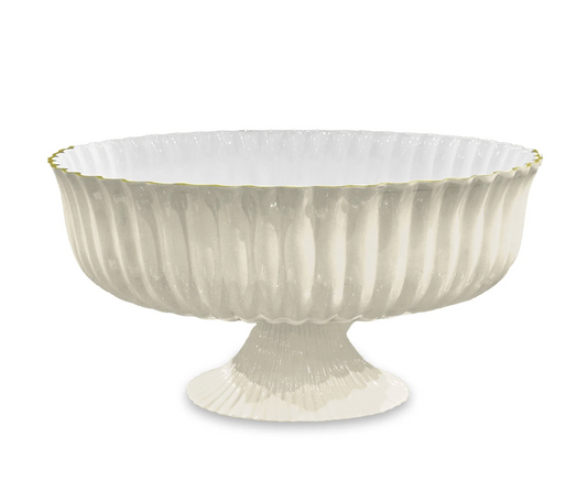 Vienna Large Centerpiece/Punchbowl - Cream and White