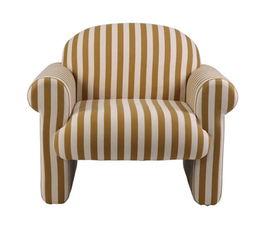 Upholstered Striped Chair