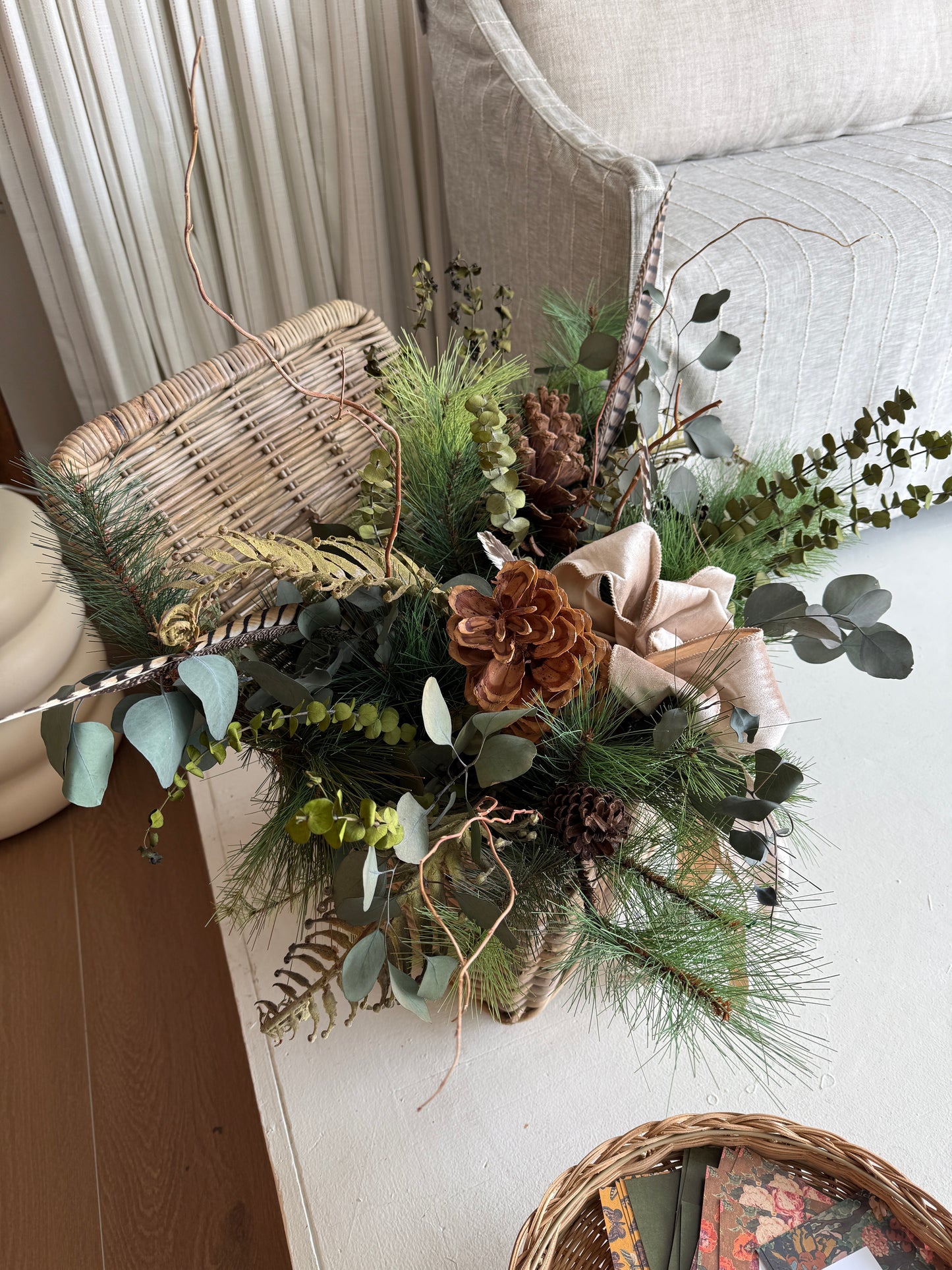 Lainie's Luxuries - Woven Greens Basket #14