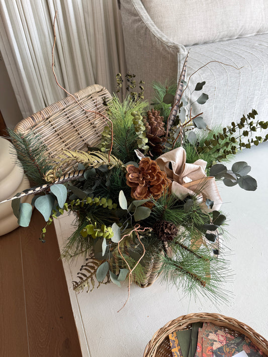 Lainie's Luxuries - Woven Greens Basket #14