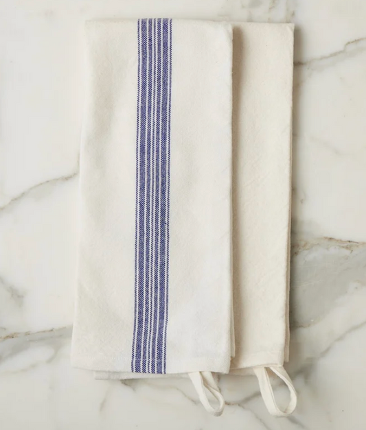 Tea Towel Blue Stripe - Set of 2