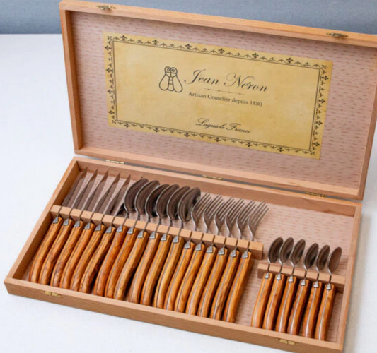 24 pc Flatware Set - Olivewood