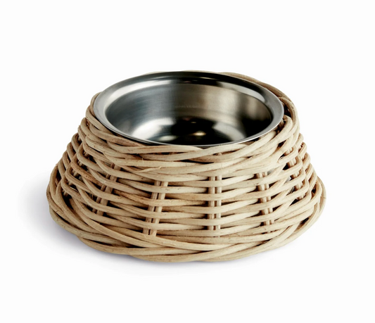 Rattan Pet Bowl, Small