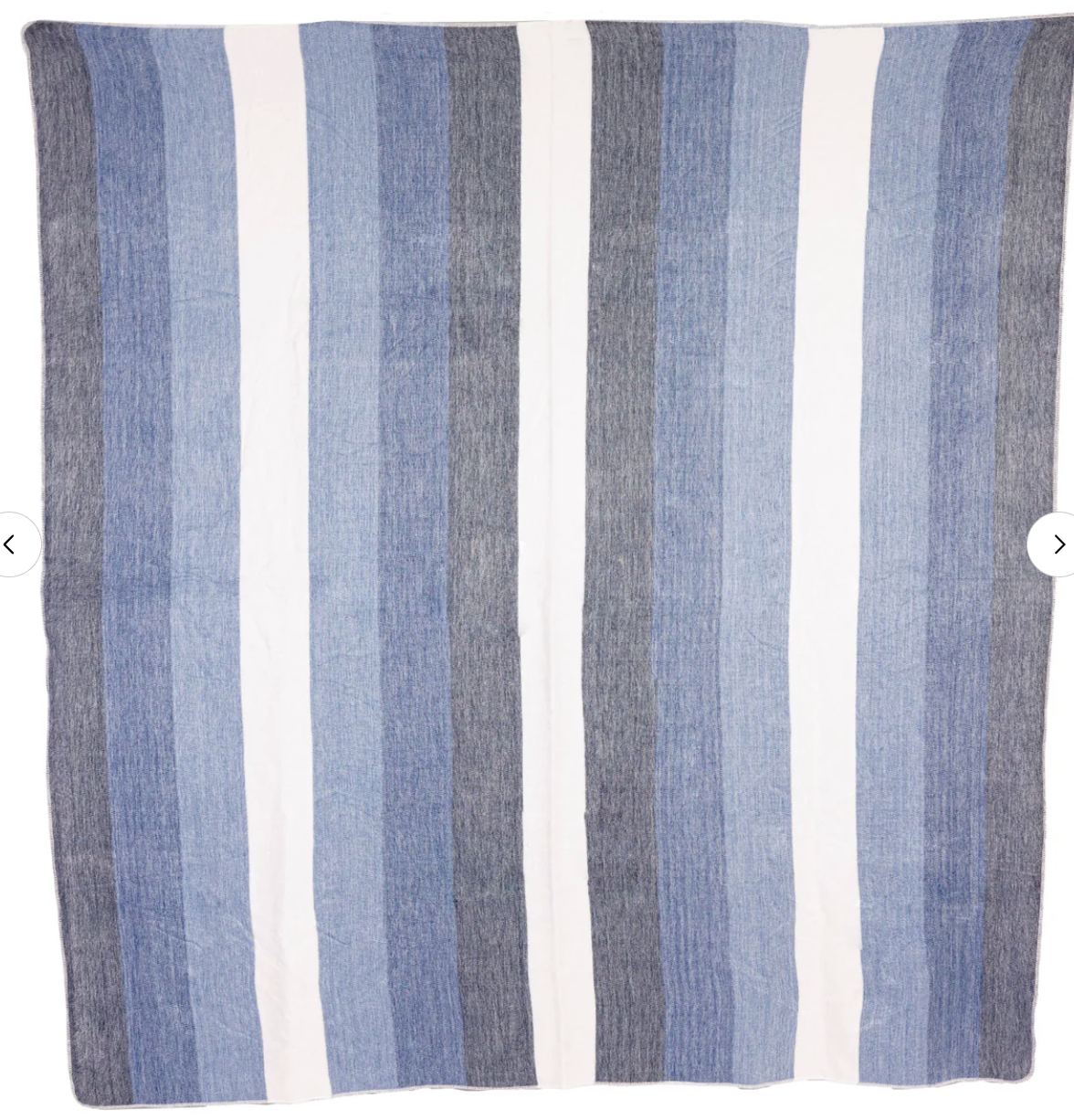 Nawi Striped Denim Blues Throw 65 x 92 in