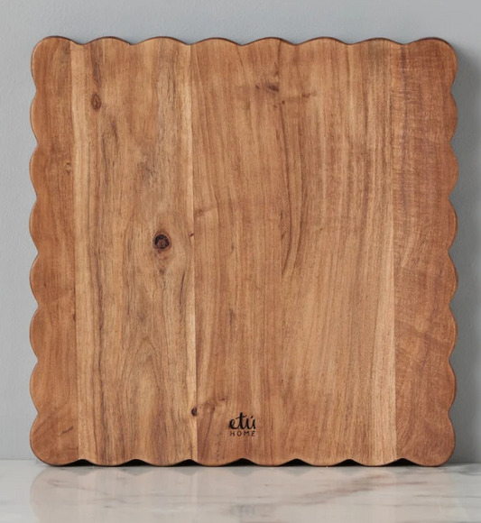 Square Scalloped Cutting Board