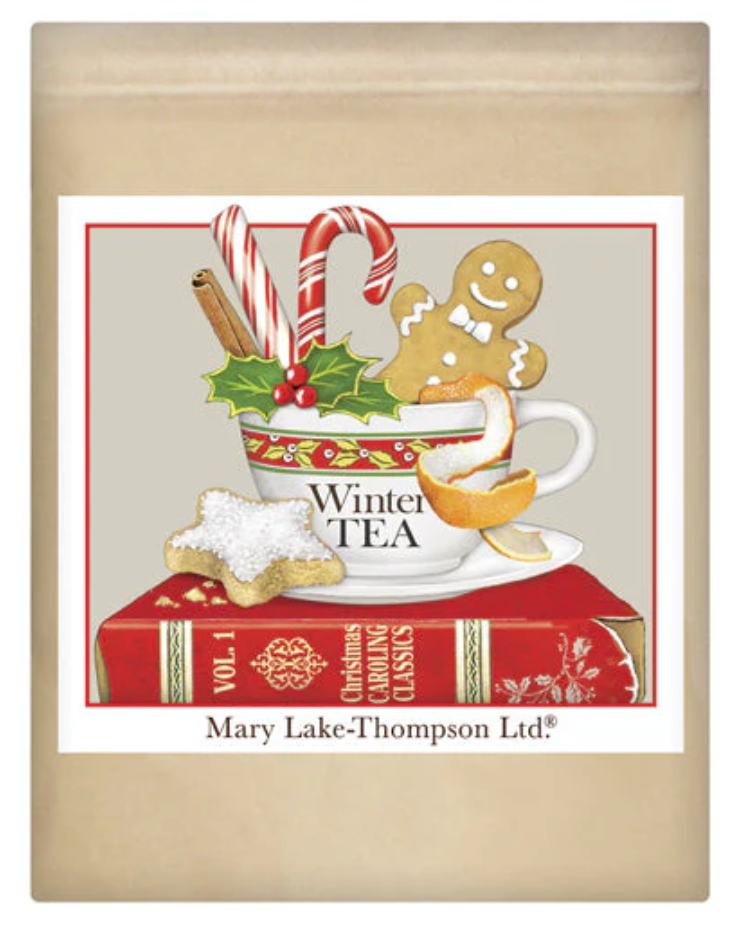 Gingerbread Book Stack Wrapped Tea