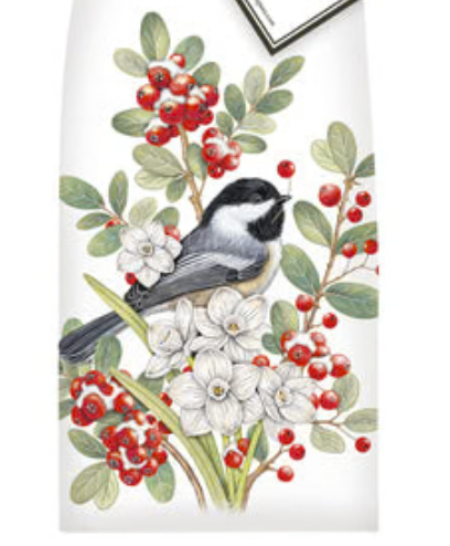 Chickadee Flour Sack Kitchen Towel