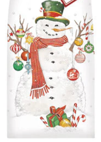 Ornament Snowman Flour Sack Kitchen Towel