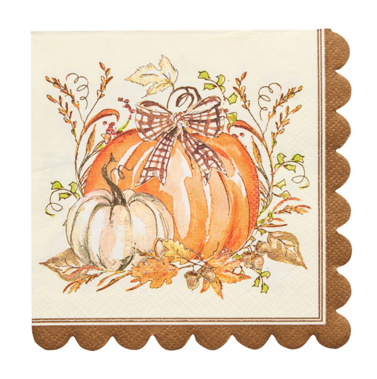 Turkey & Gourds Cocktail Napkins / 26 pack