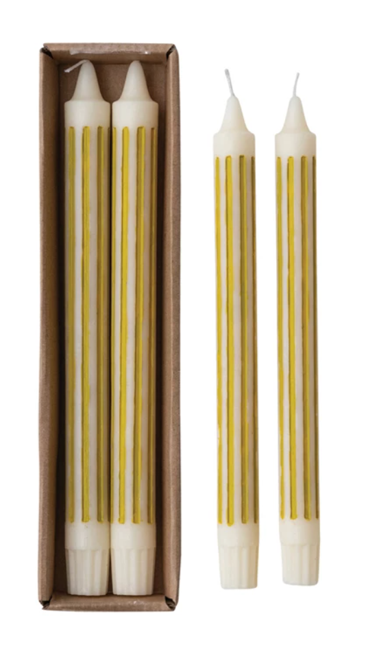 Striped Taper - Chartreuse